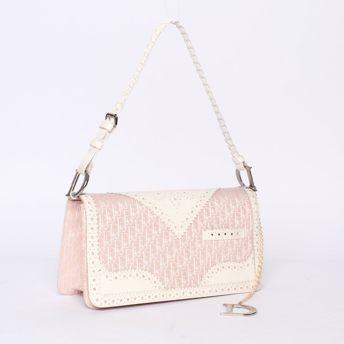 Christian Dior Pink Monogram Pearl D’Trick Bag