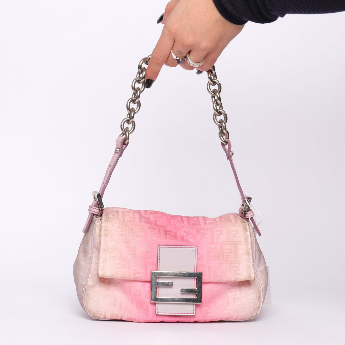 Fendi Ombre Pink Zucchino Mini Mama Baguette