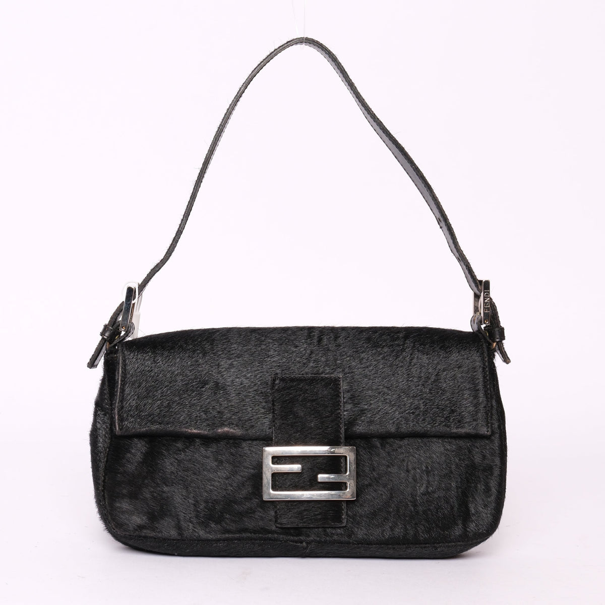 Fendi Black Ponyhair Baguette