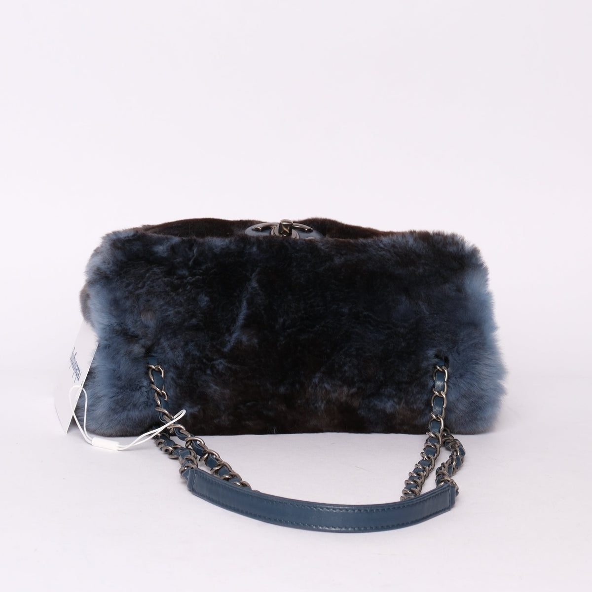 Chanel Ombre Blue Rabbit Zip Flap Bag