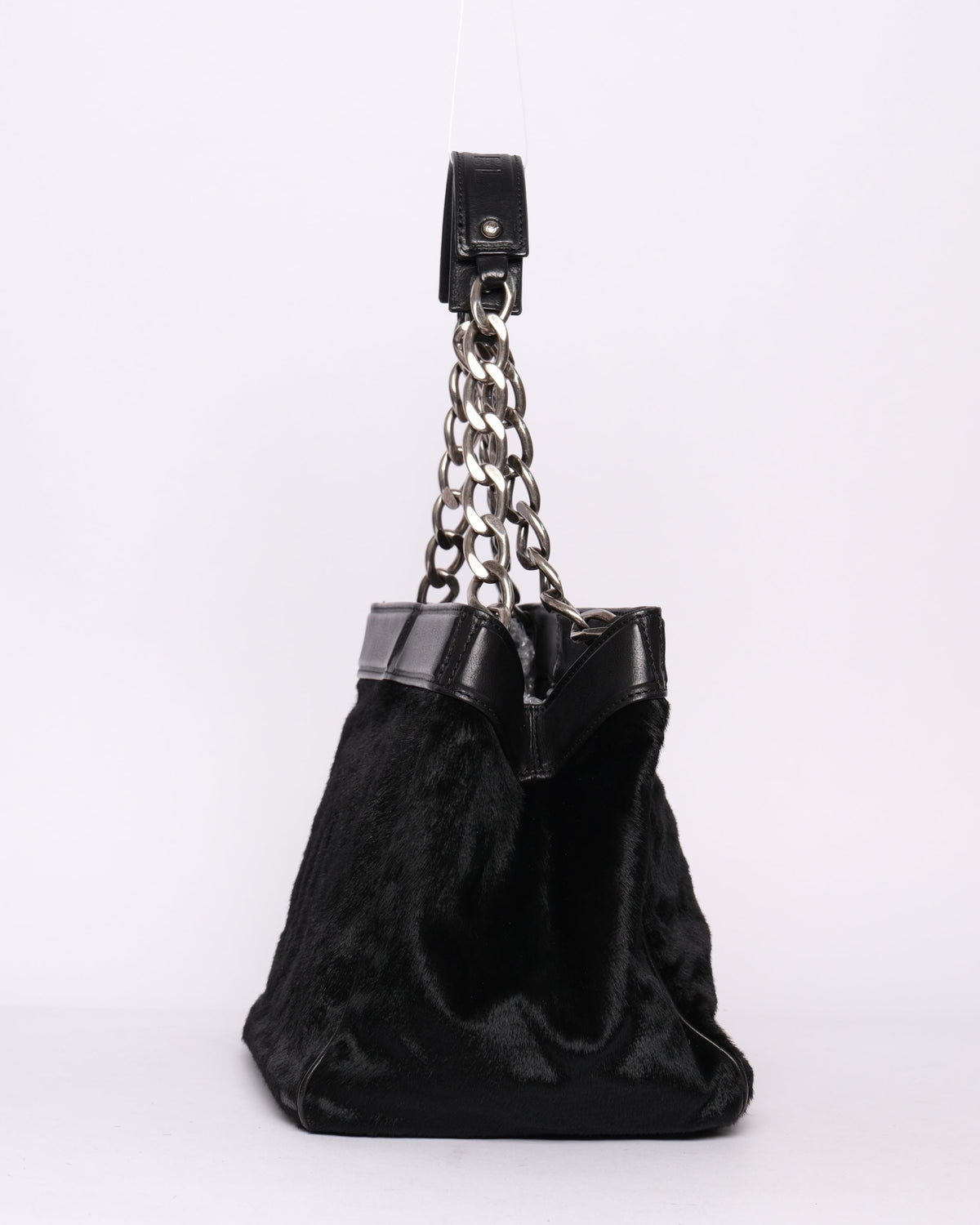 Chanel Black Pony-Hair & Leather Tote Bag