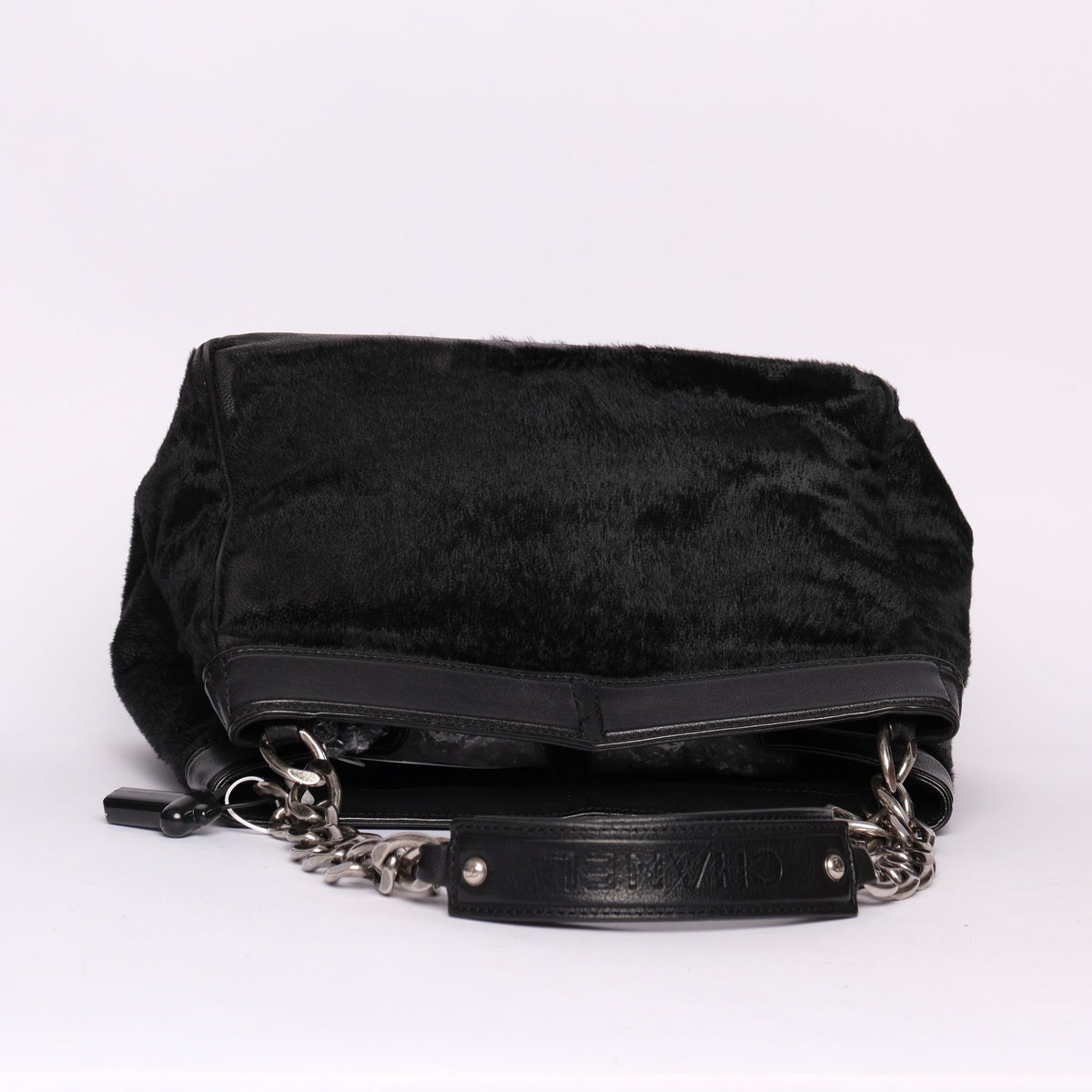 Chanel Black Pony-Hair & Leather Tote Bag
