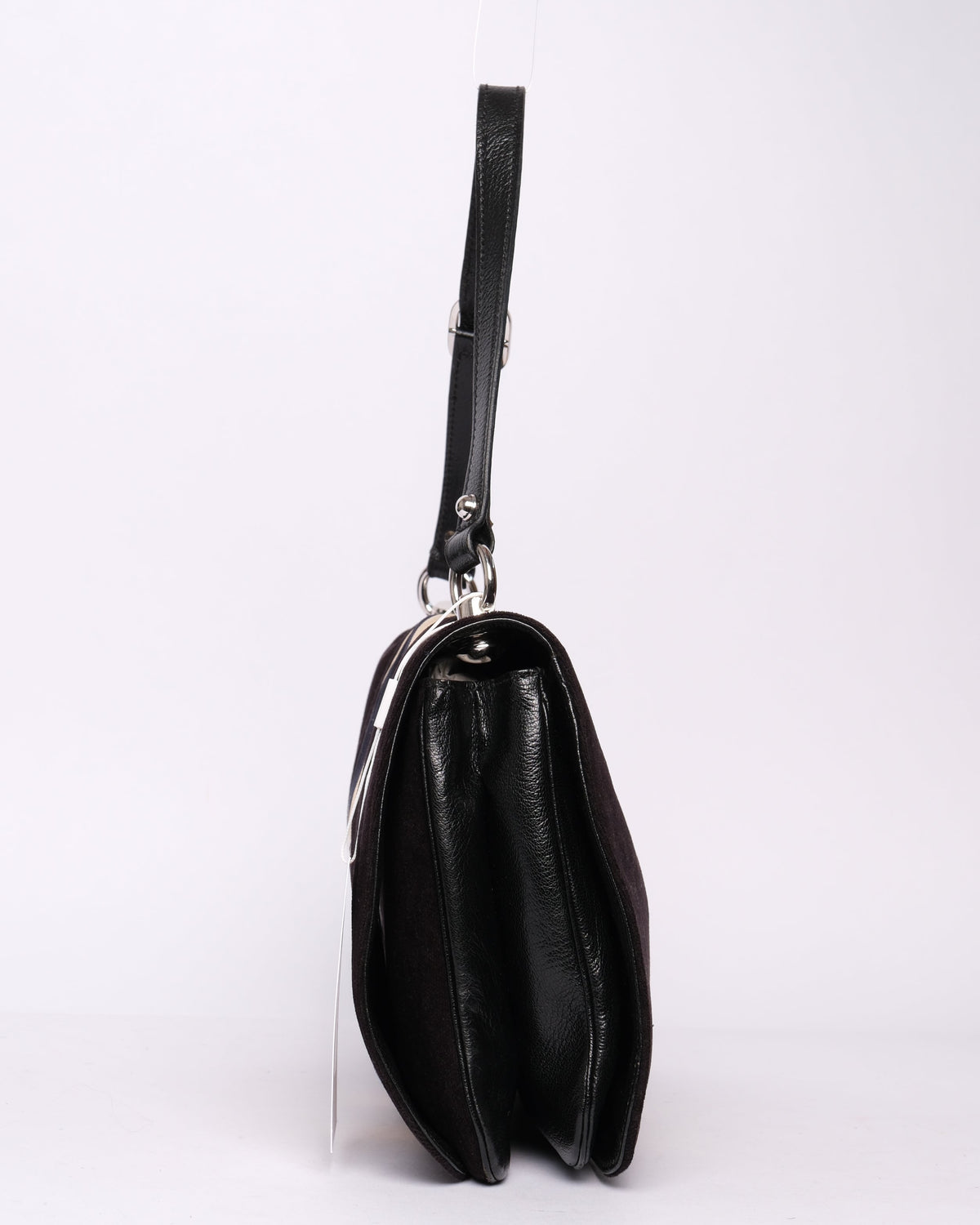 Gucci Black Velour & Leather Blonde Handbag
