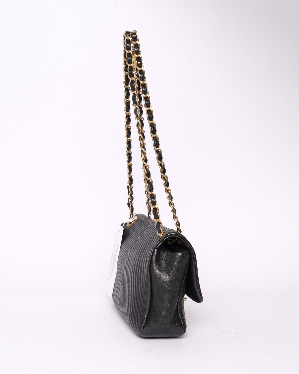 Chanel Black Lambskin Leather Chevron Flap GHW
