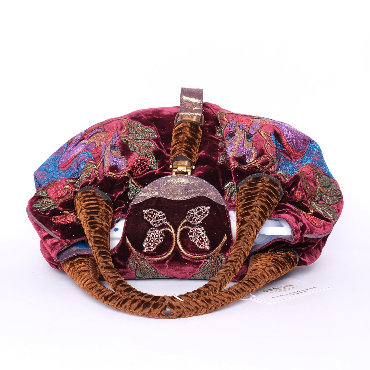 RARE Fendi Velour Squirrel Detail Multicolor Spy Bag