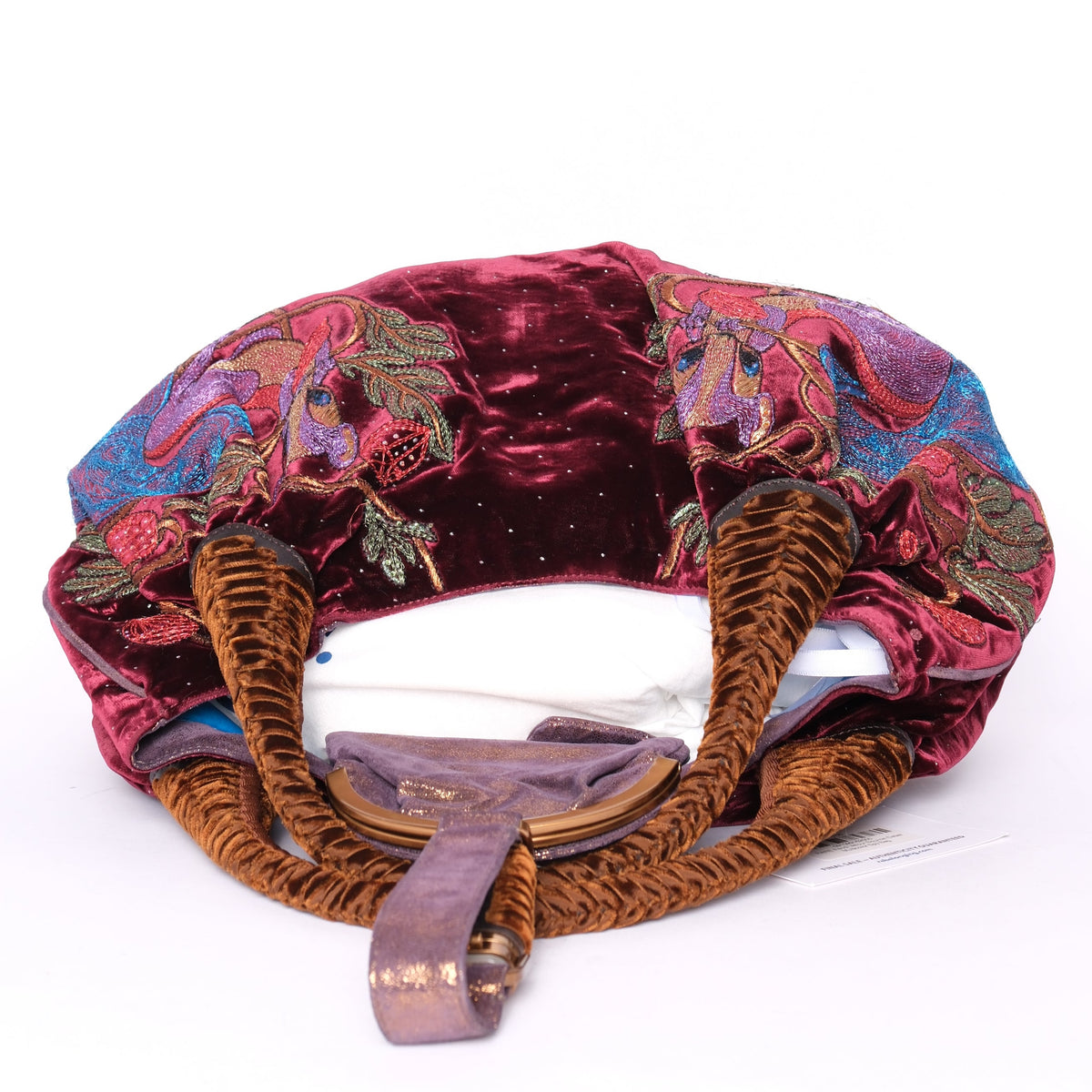 RARE Fendi Velour Squirrel Detail Multicolor Spy Bag