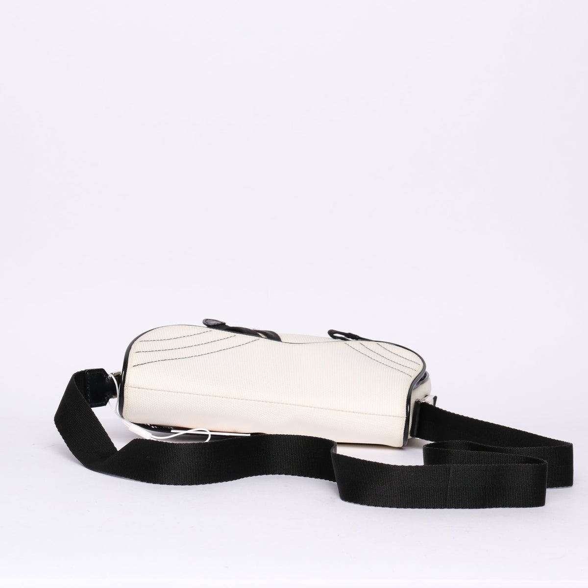 Christian Dior White Nylon Saddle Messenger