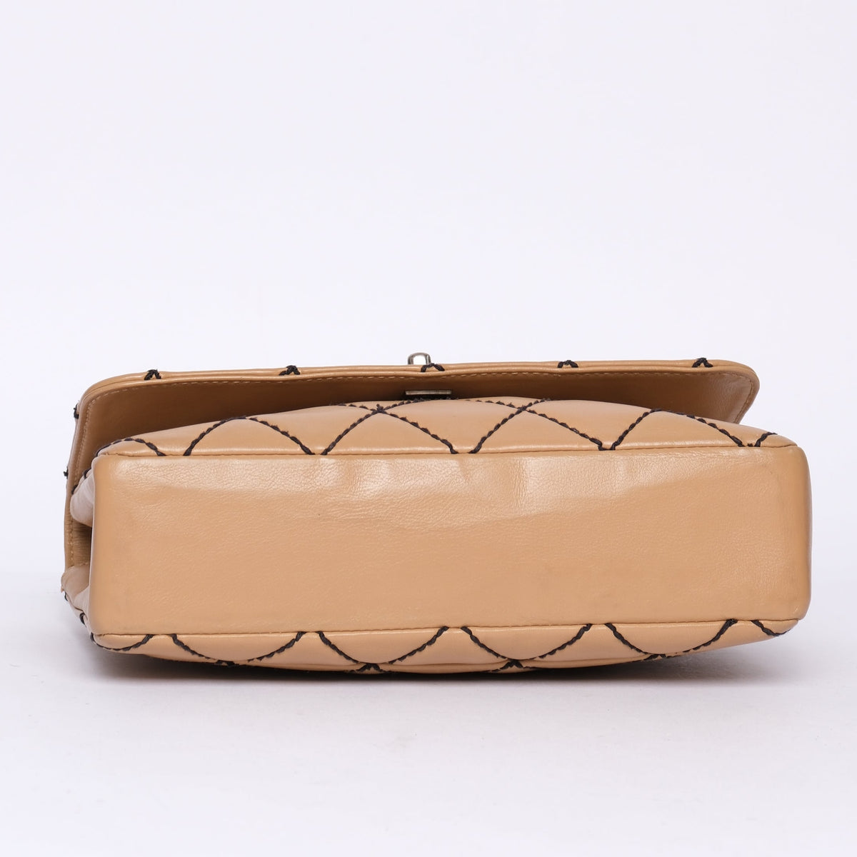 Chanel Beige Tonal Stitch Flap Bag