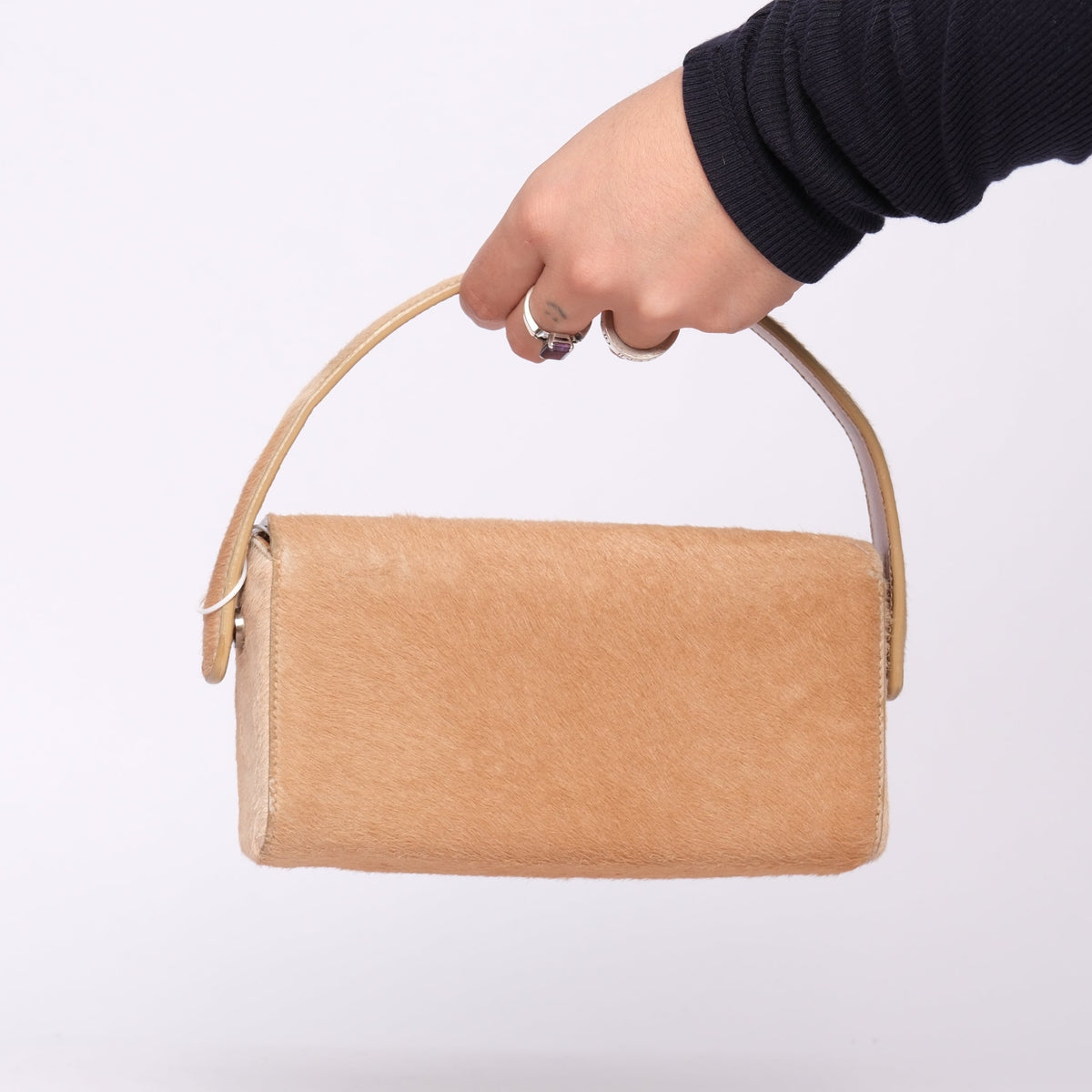 Prada Ponyhair Brown Mini Top Handle