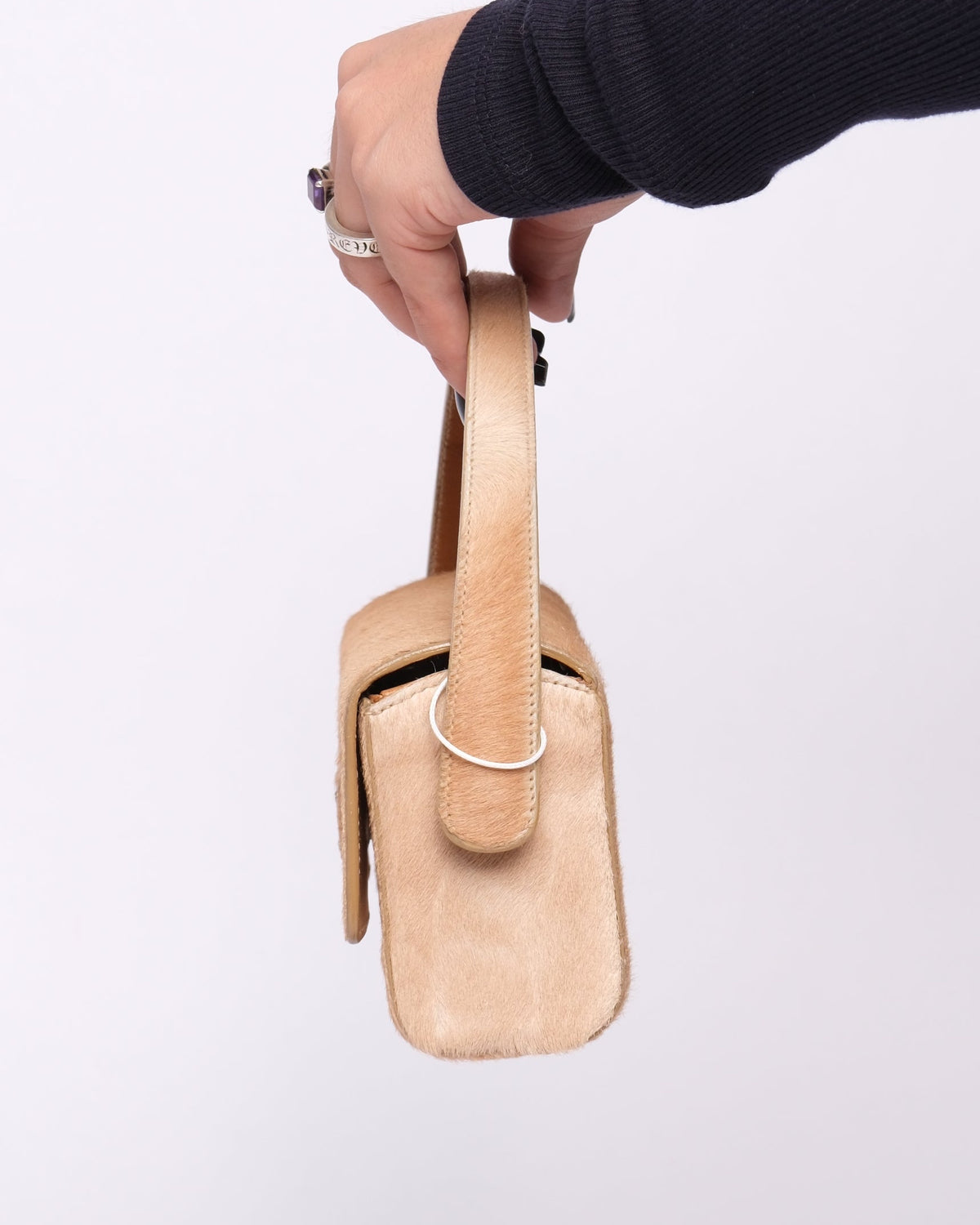 Prada Ponyhair Brown Mini Top Handle
