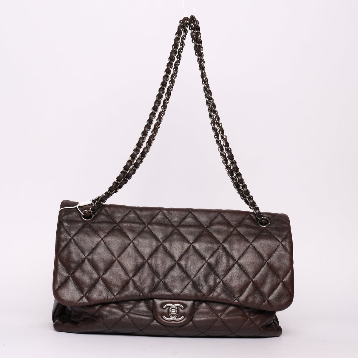 Chanel Brown Soft Leather Accordion Flap Bag