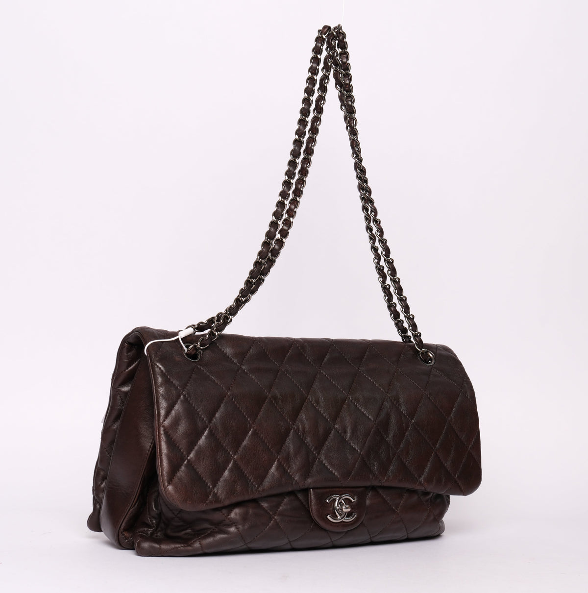 Chanel Brown Soft Leather Accordion Flap Bag