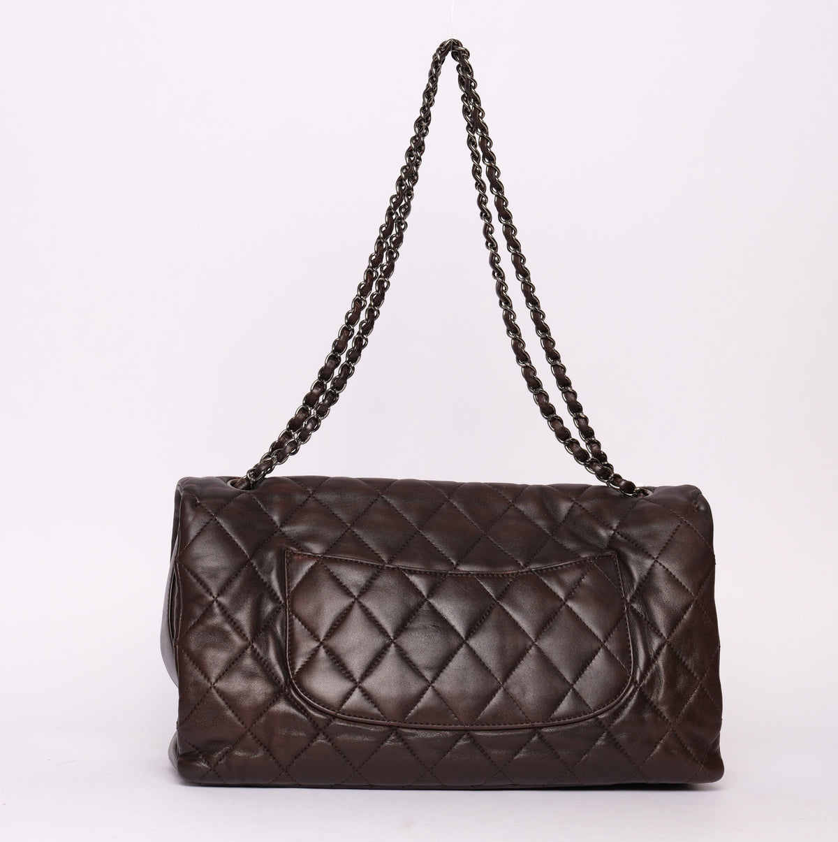 Chanel Brown Soft Leather Accordion Flap Bag