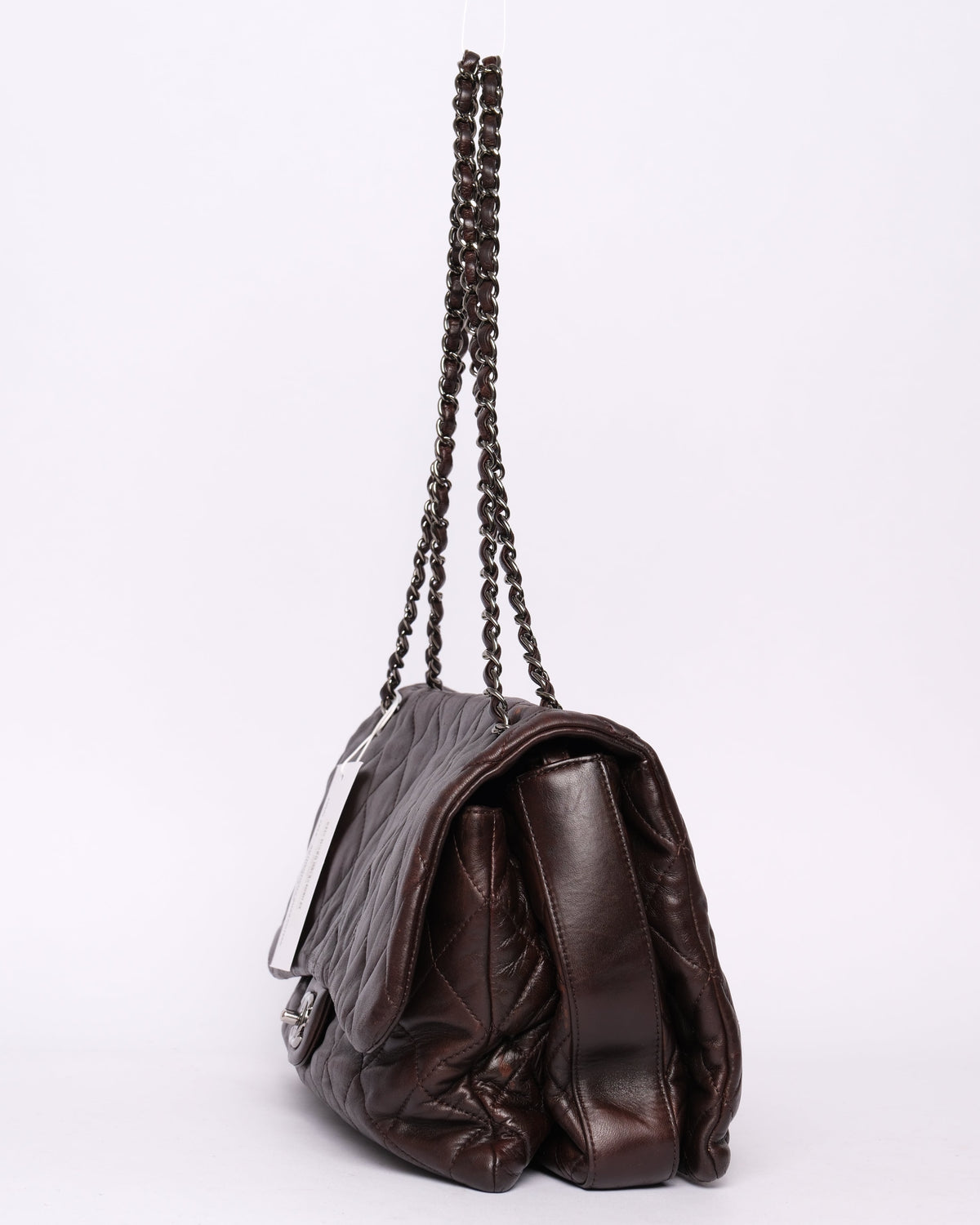 Chanel Brown Soft Leather Accordion Flap Bag