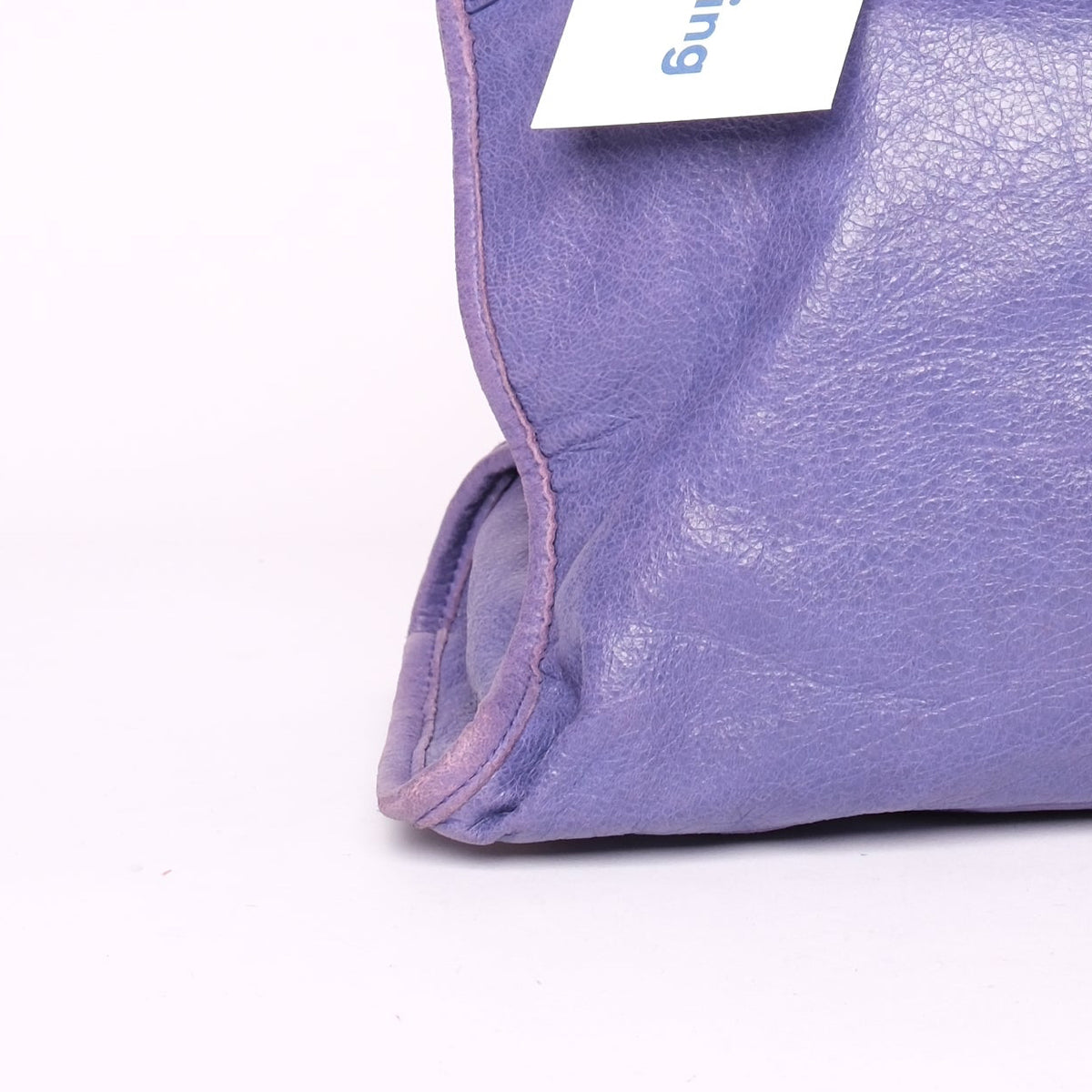 Balenciaga Purple Work City Bag w/ Silver Giant Hardware