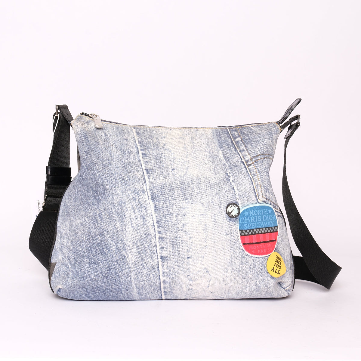 Christian Dior Galliano Era Denim Printed Crossbody Bag