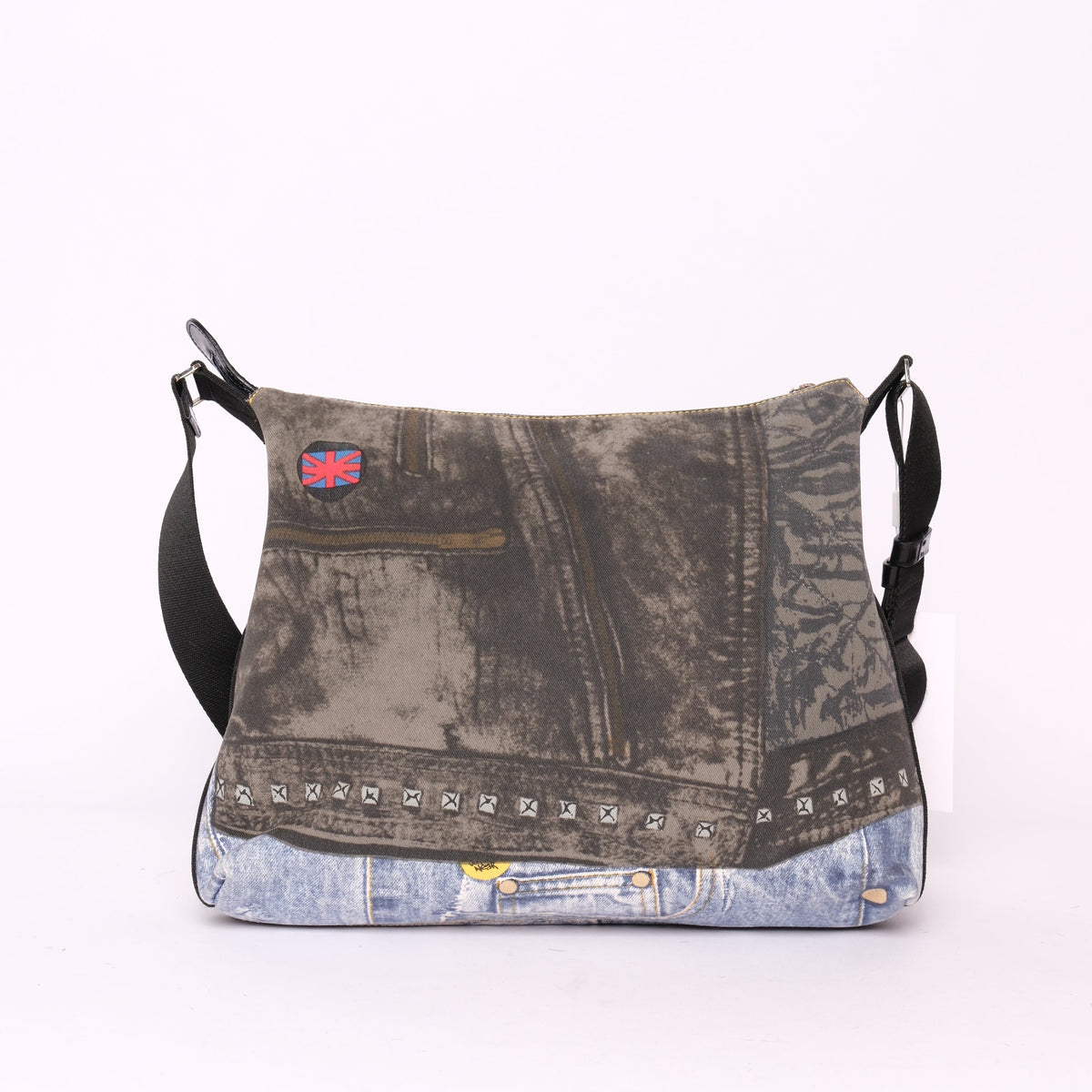 Christian Dior Galliano Era Denim Printed Crossbody Bag