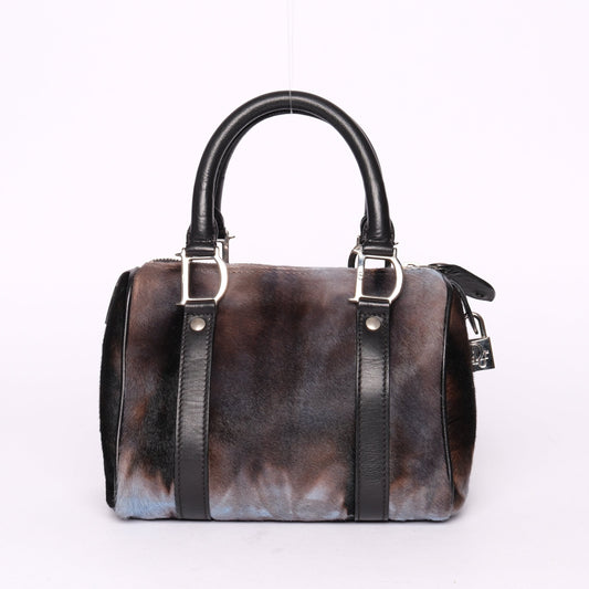 Christian Dior Multicolored Pony-Hair Boston Bag