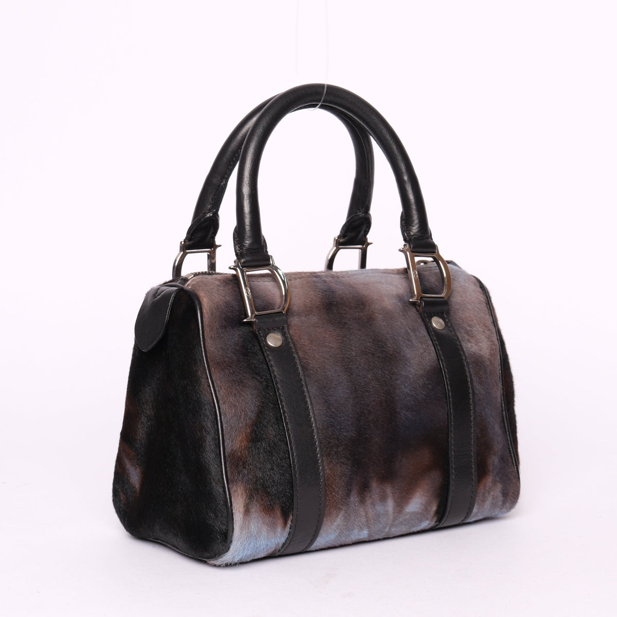 Christian Dior Multicolored Pony-Hair Boston Bag