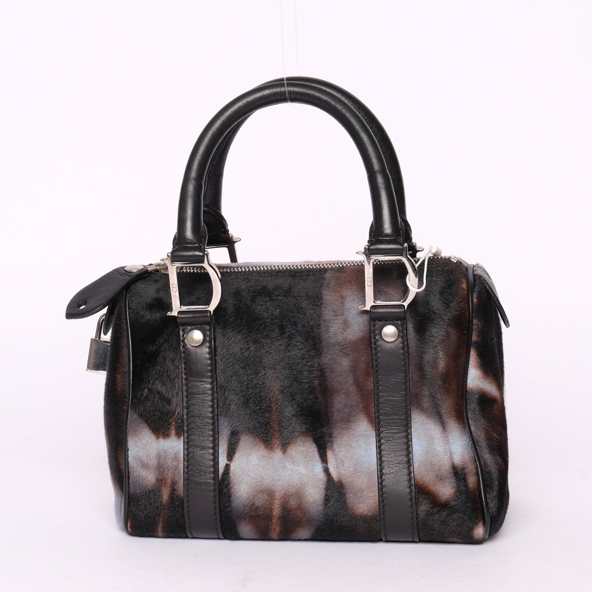 Christian Dior Multicolored Pony-Hair Boston Bag