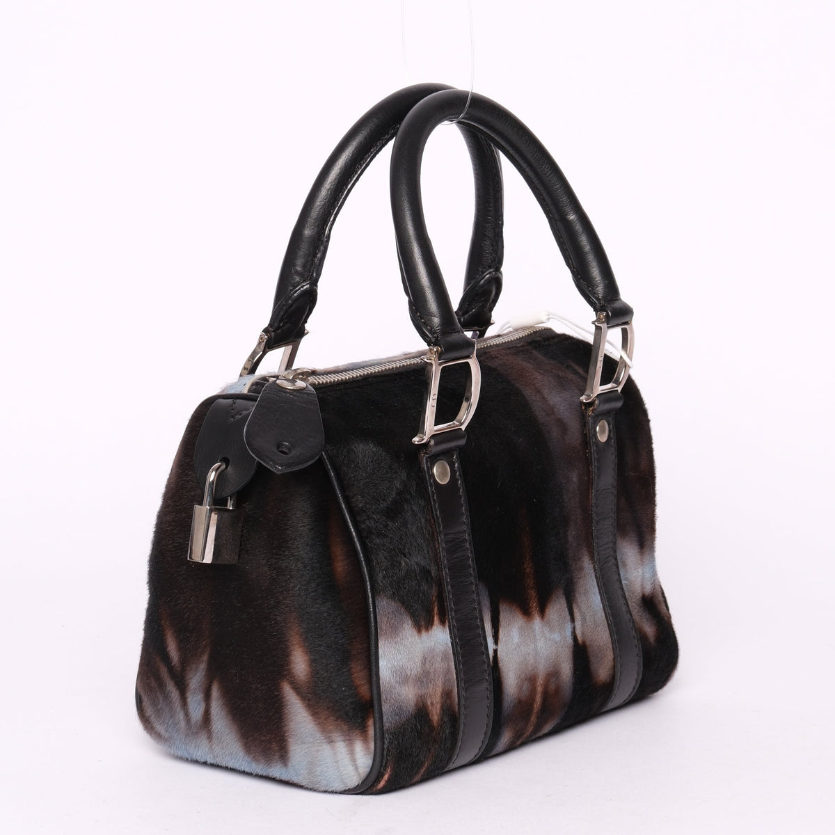 Christian Dior Multicolored Pony-Hair Boston Bag