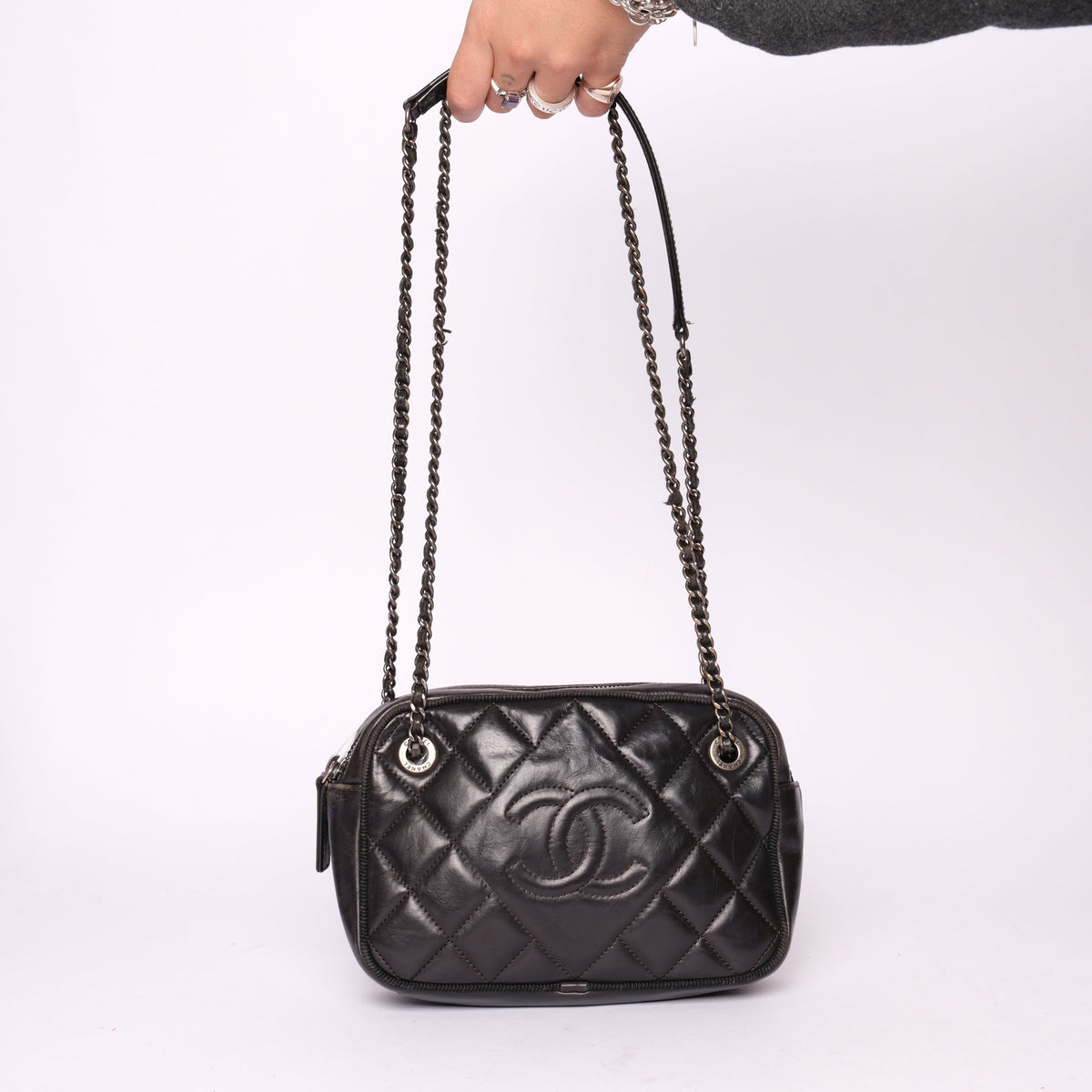 Chanel Black Camera Shoulder Bag