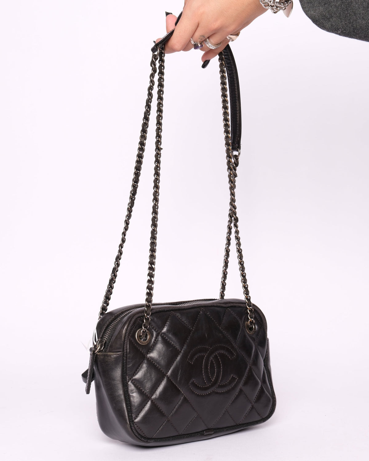 Chanel Black Camera Shoulder Bag
