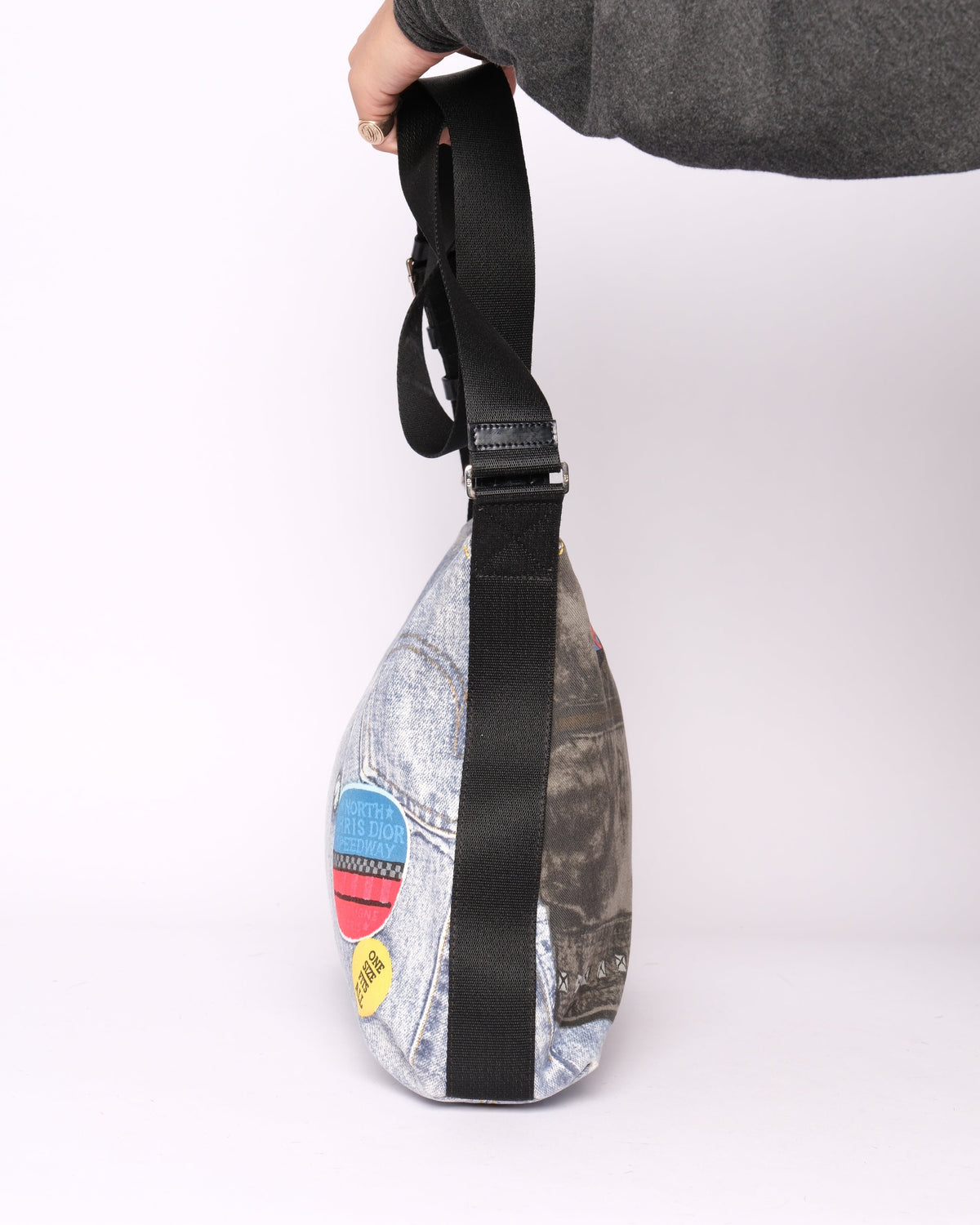 Christian Dior Galliano Era Denim Printed Crossbody Bag