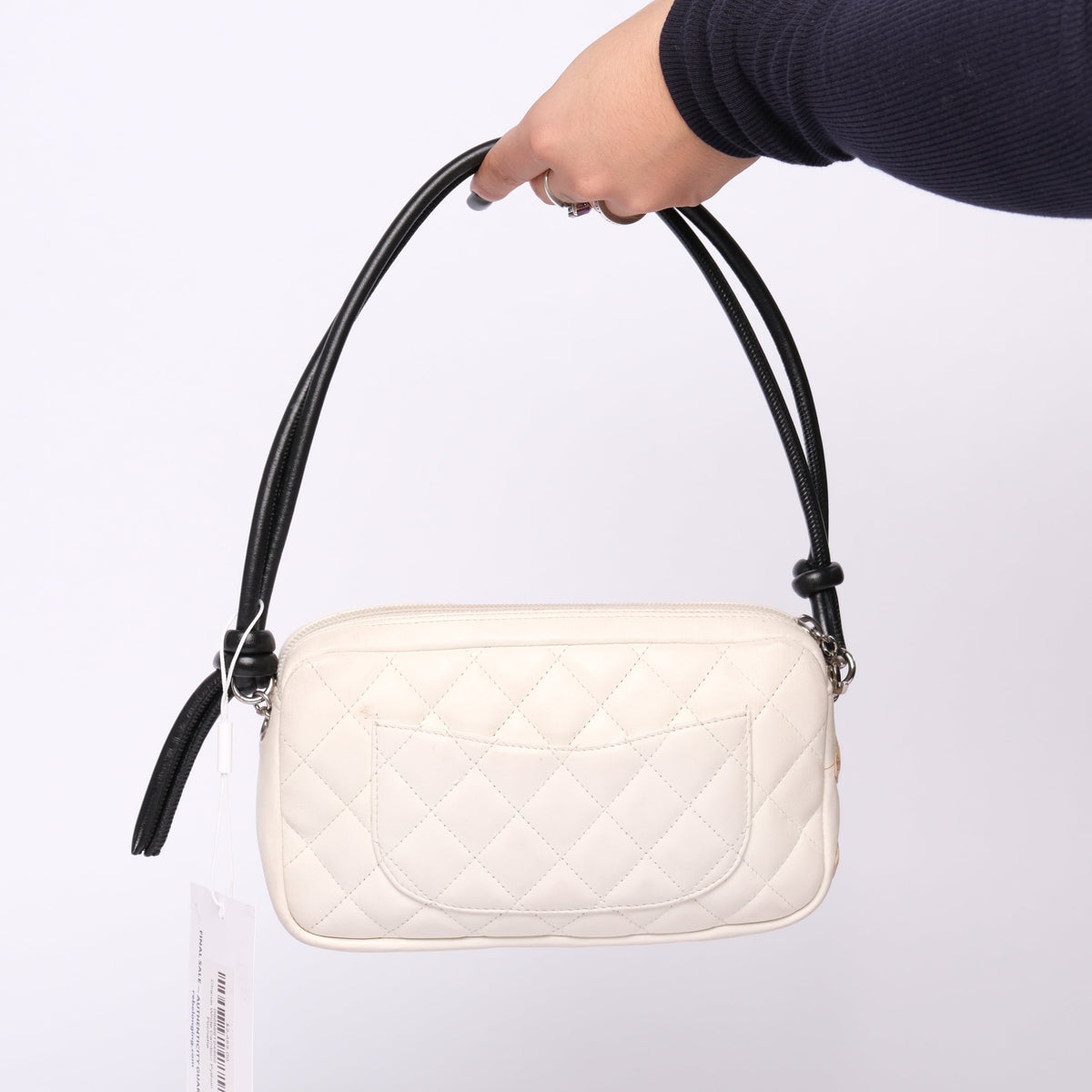 Chanel White Cambon Python Pochette