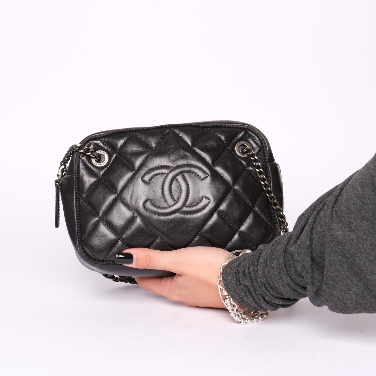 Chanel Black Camera Shoulder Bag