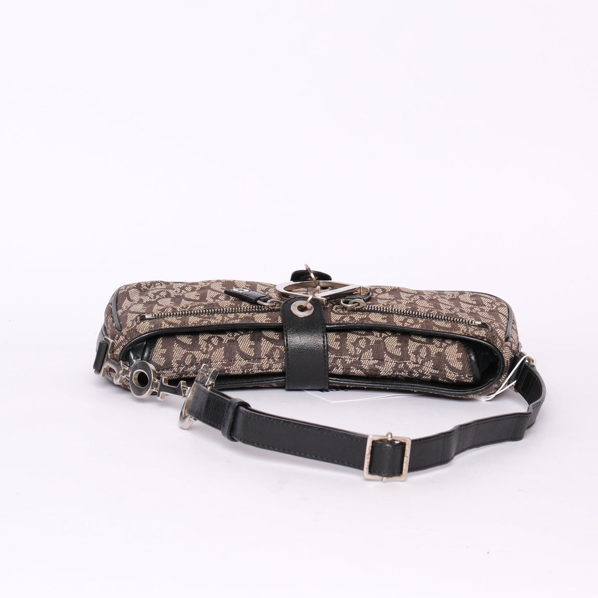 Christian Dior Blue Trotter Monogram Charms Shoulder Bag