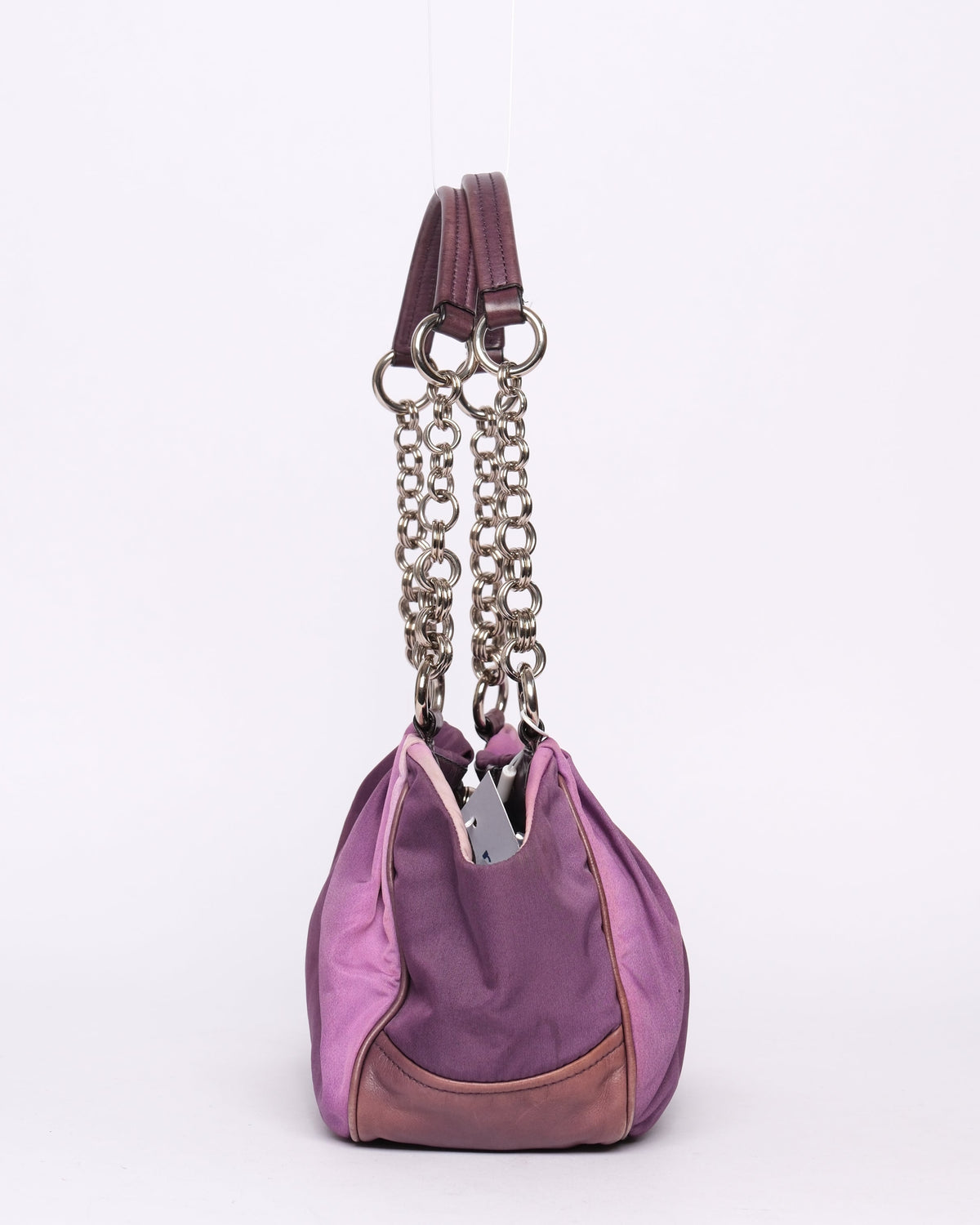 Prada Purple Ombre Nylon & Leather Shoulder Bag