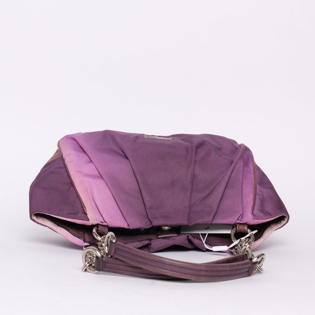 Prada Purple Ombre Nylon & Leather Shoulder Bag