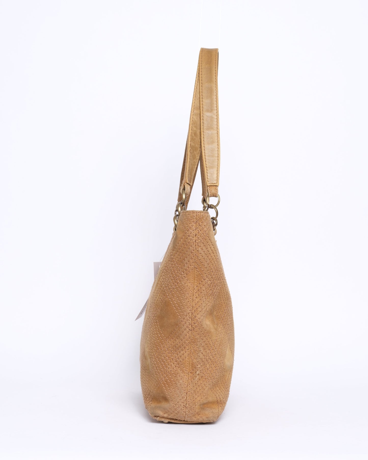 Chanel Brown Suede Wild Stitch Tote Bag GHW