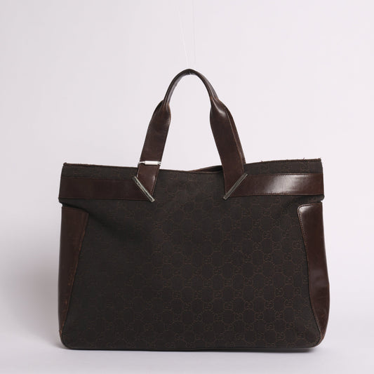 Gucci Dark Brown Monogram Tote Bag