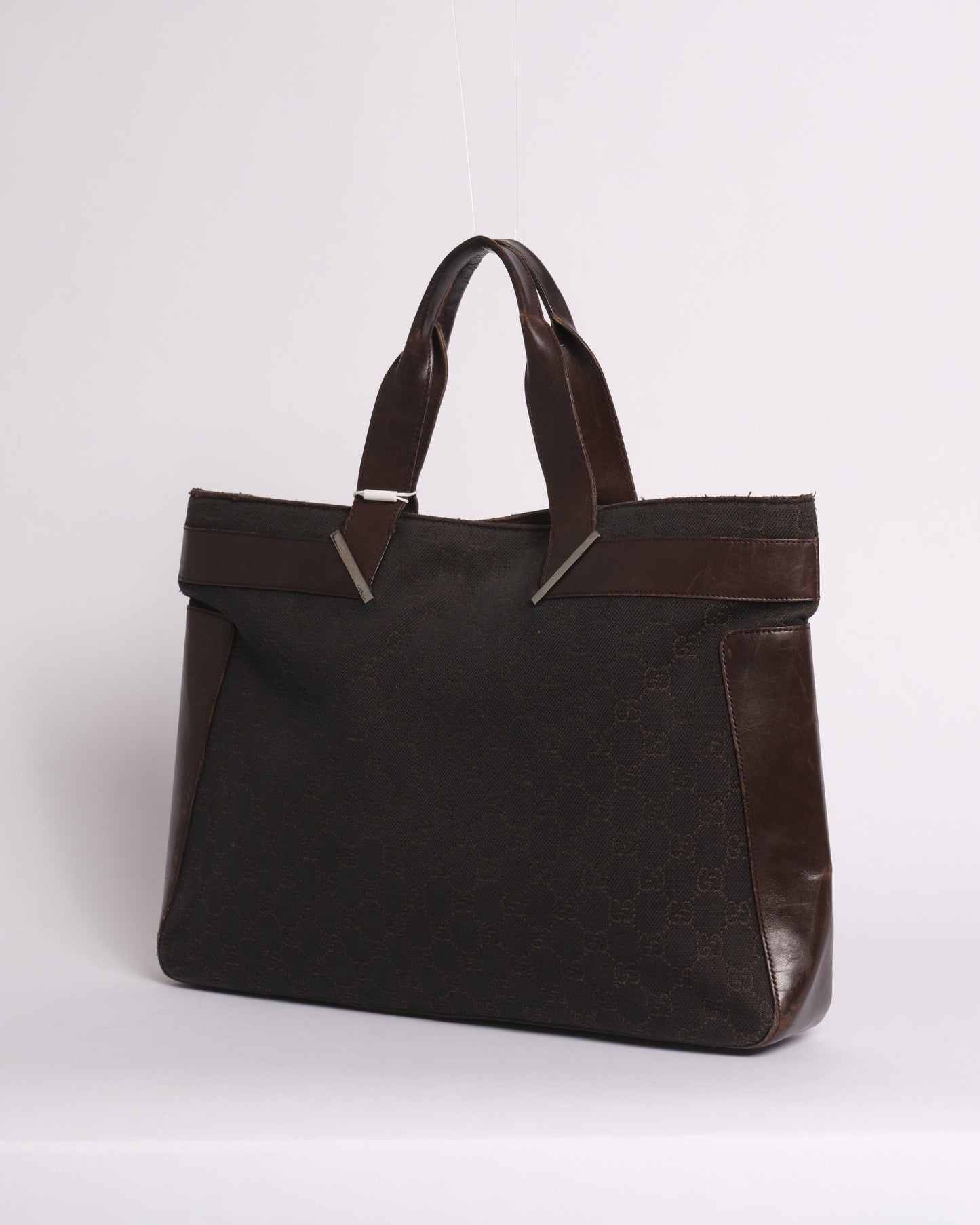Gucci Dark Brown Monogram Tote Bag