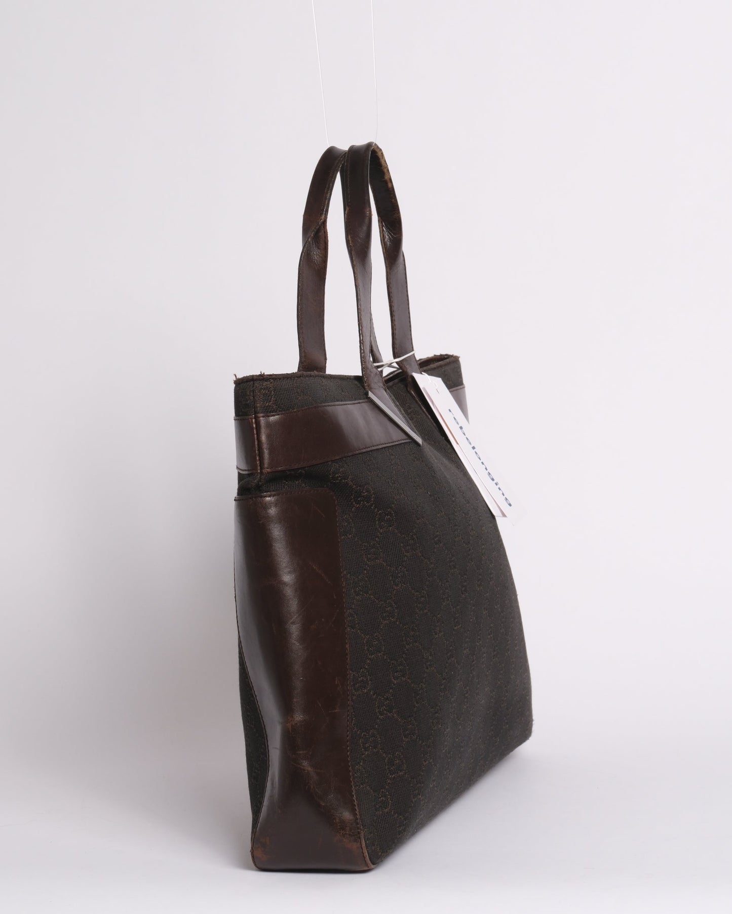 Gucci Dark Brown Monogram Tote Bag