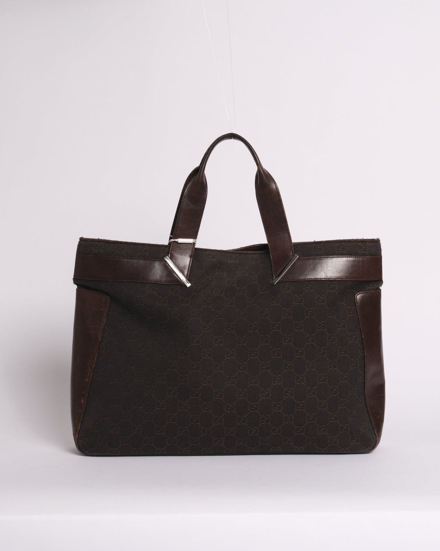 Gucci Dark Brown Monogram Tote Bag