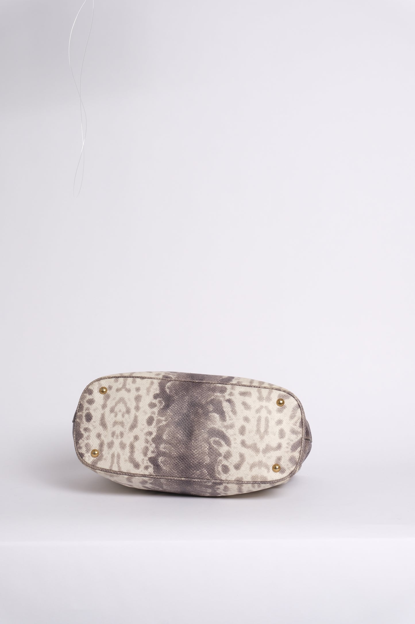 Gucci Gray Multicolored Python Horsebit Shoulder Bag