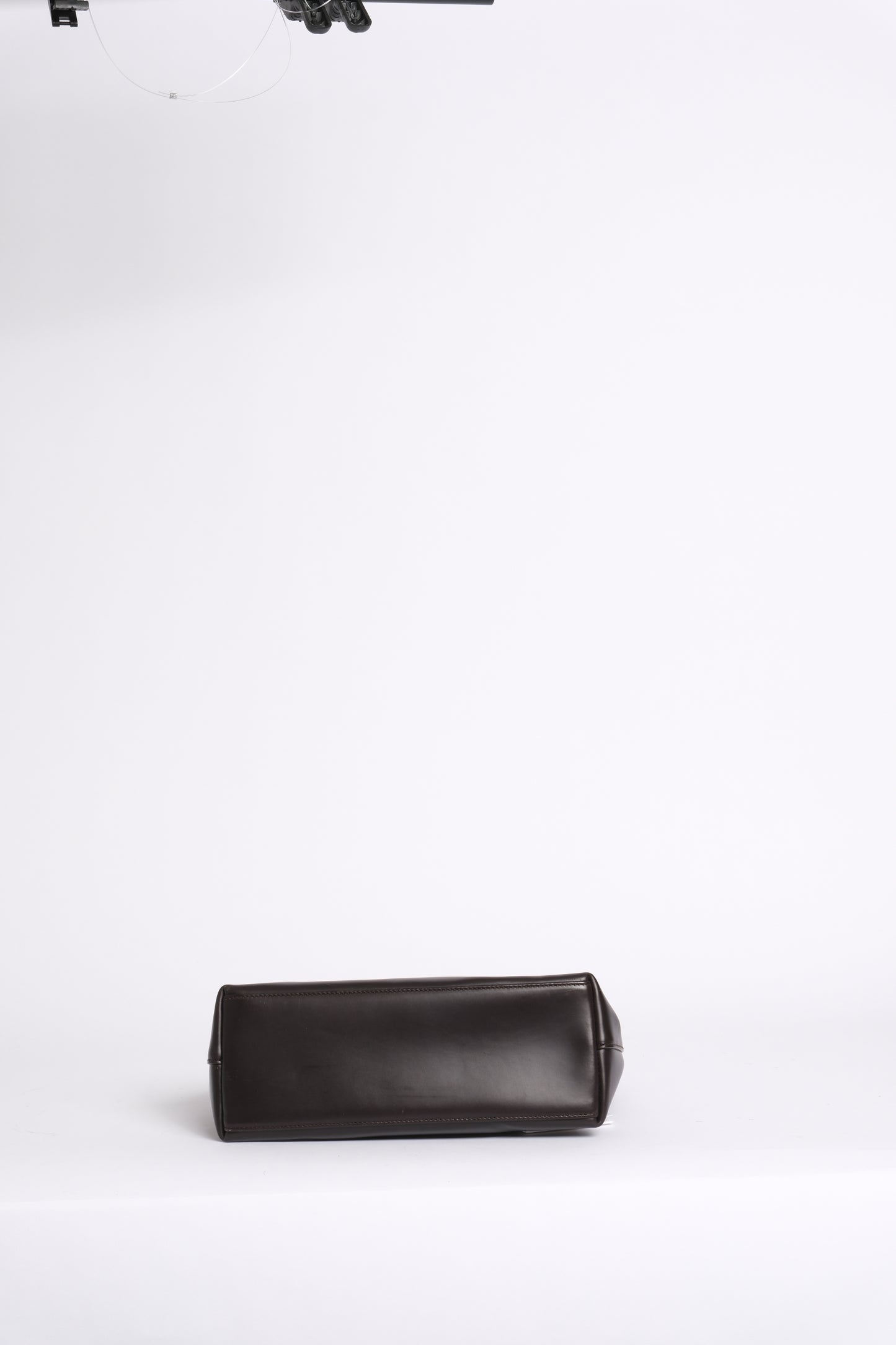 Gucci Brown Leather Metal Handle Shoulder Bag