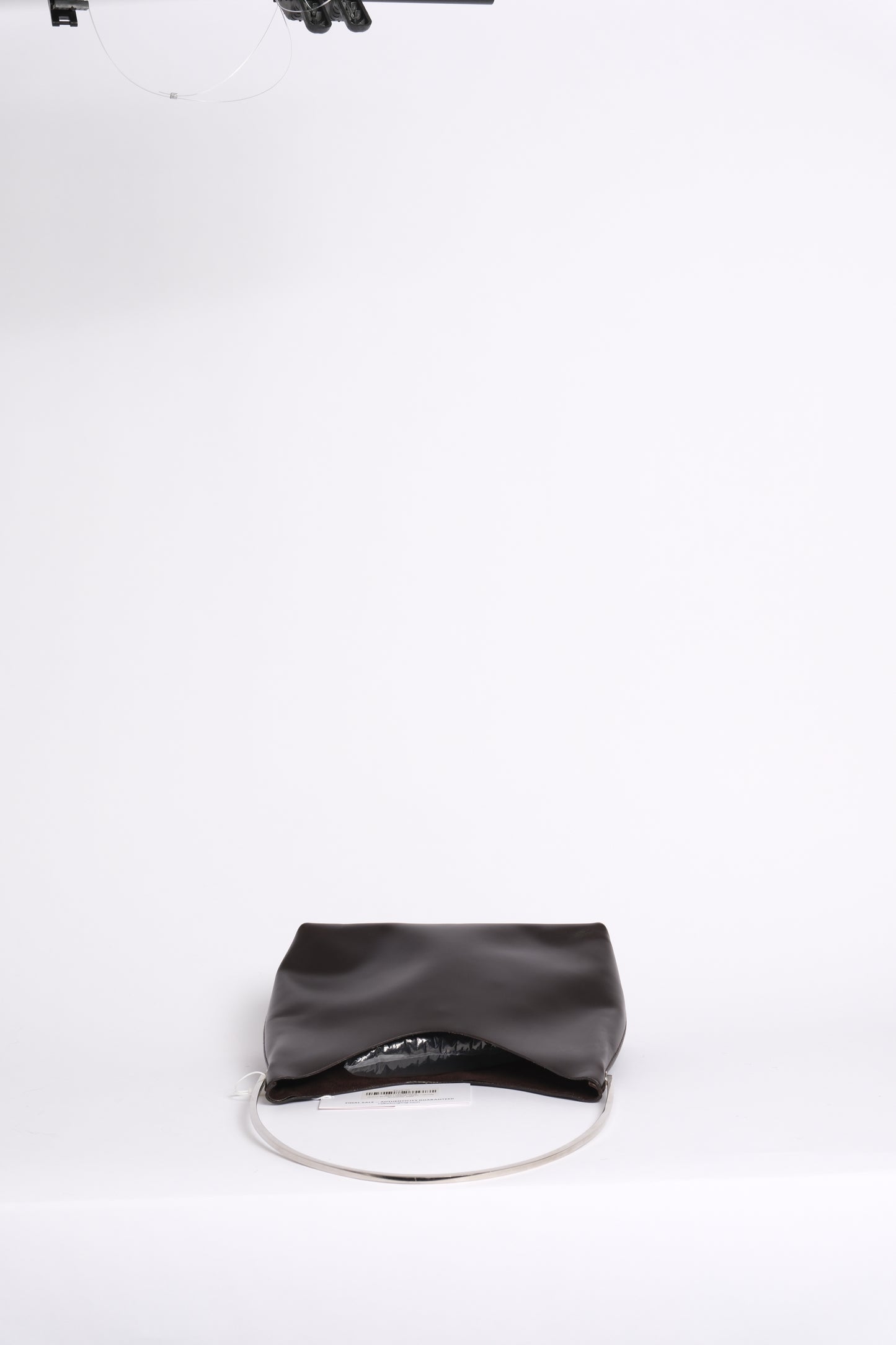 Gucci Brown Leather Metal Handle Shoulder Bag