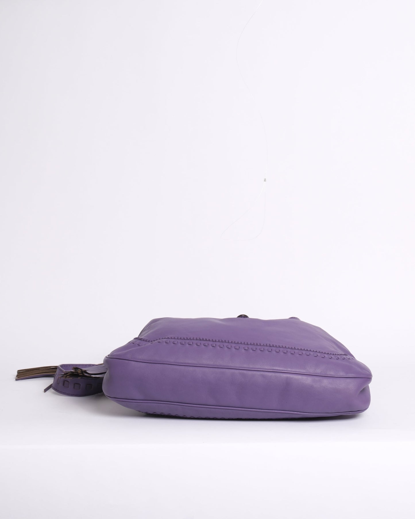 Gucci Purple Leather Jumbo Fringe Jumbo Jackie Shoulder Bag