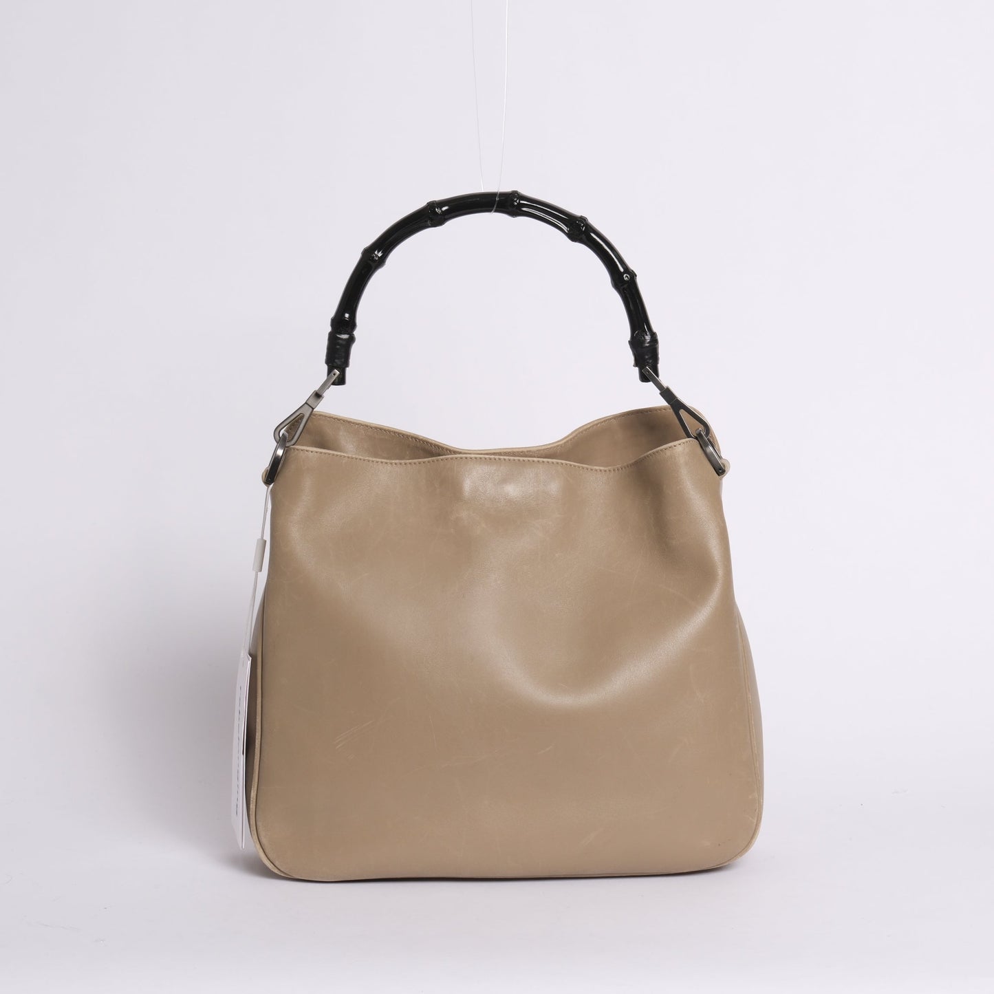 Gucci Tom Ford Era Brown Leather Bamboo Handle Tote Bag