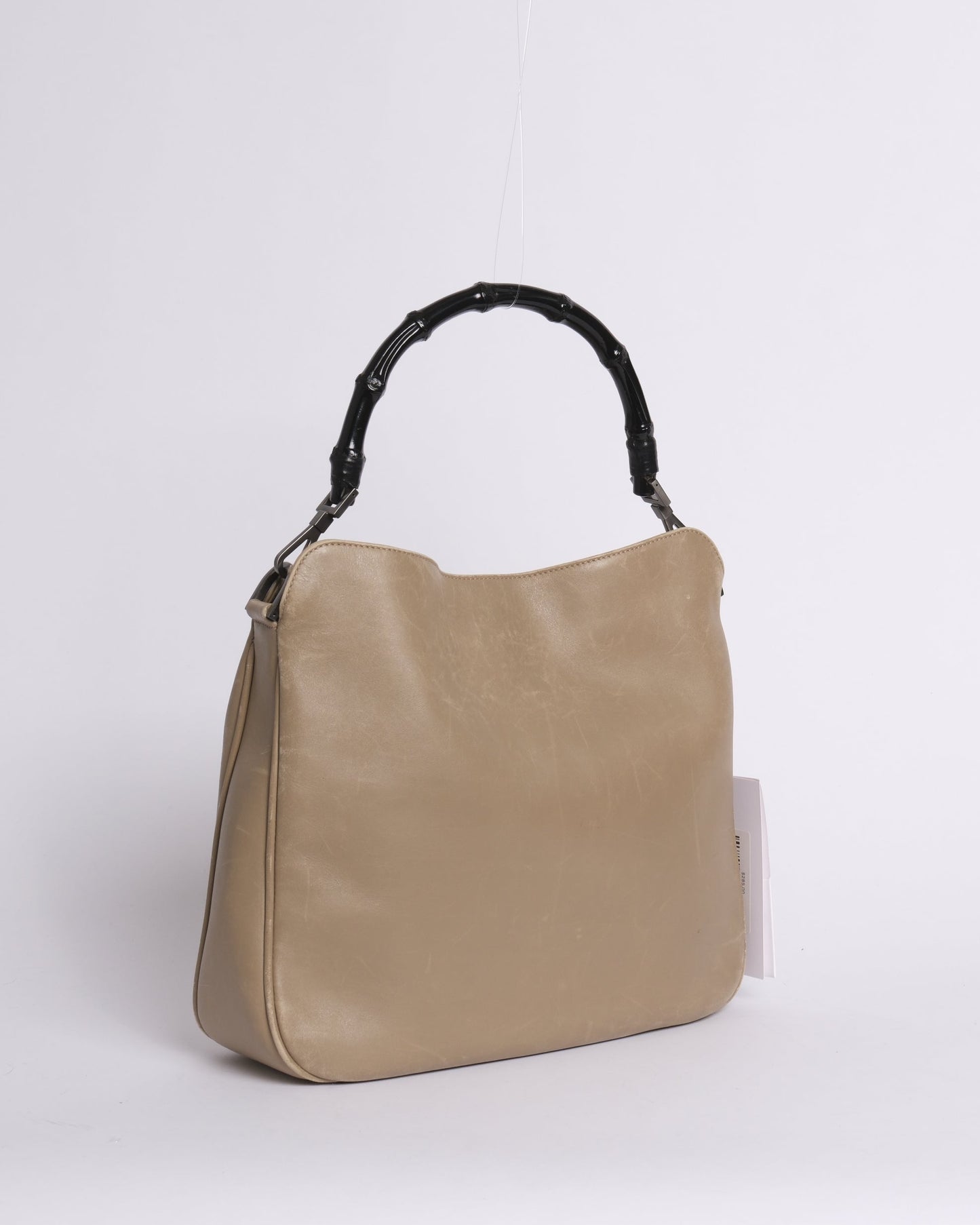 Gucci Tom Ford Era Brown Leather Bamboo Handle Tote Bag