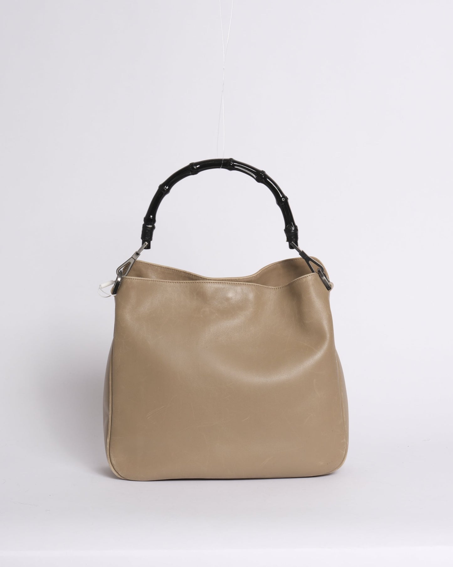Gucci Tom Ford Era Brown Leather Bamboo Handle Tote Bag
