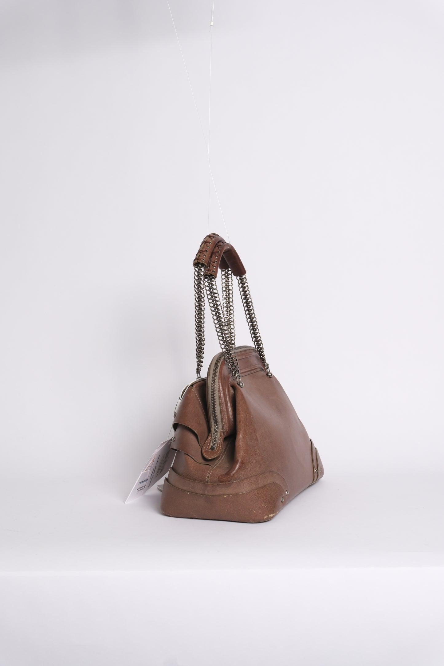 Christian Dior Brown Leather Jeanne Frame Shoulder Bag