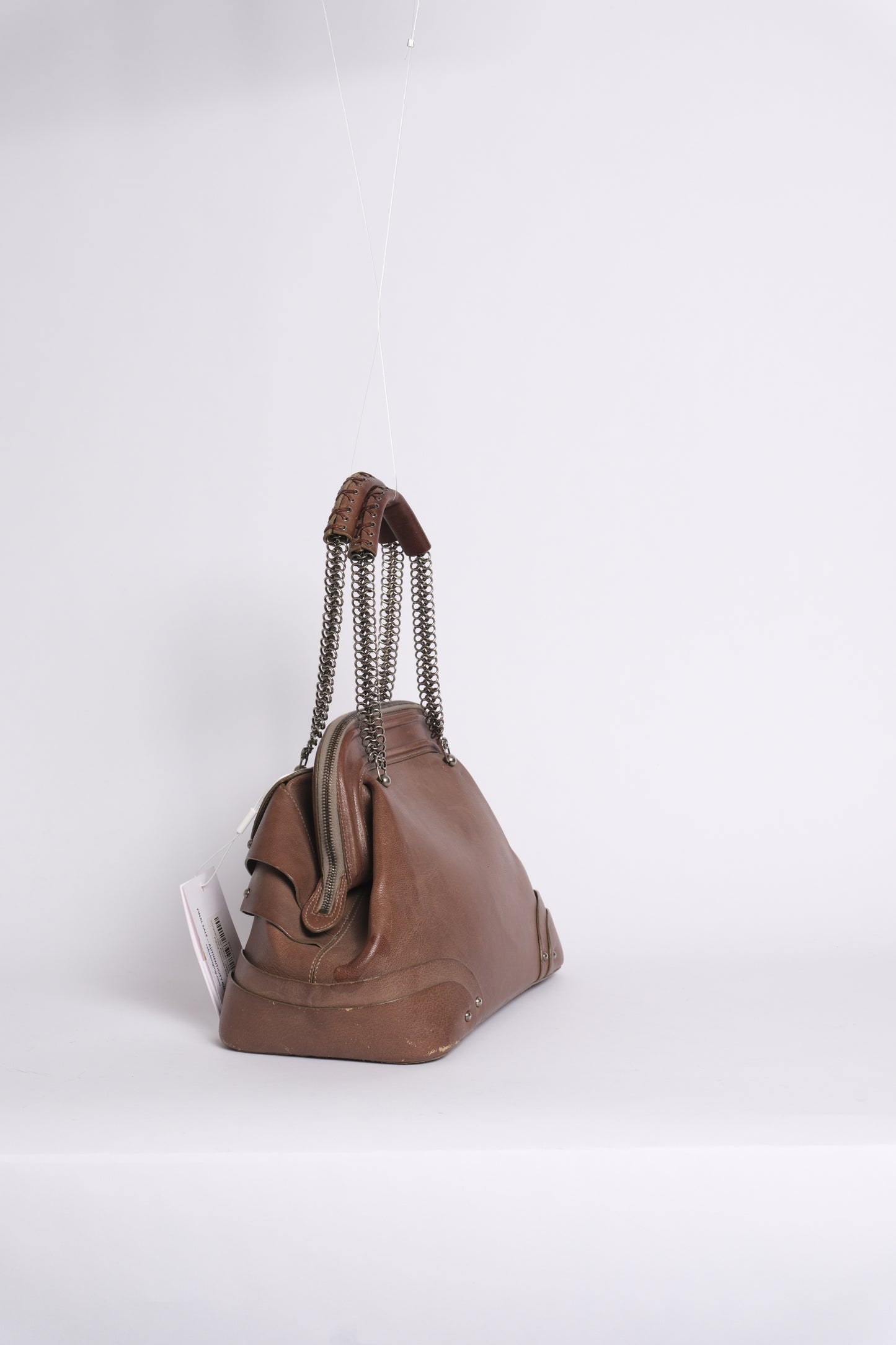 Christian Dior Brown Leather Jeanne Frame Shoulder Bag