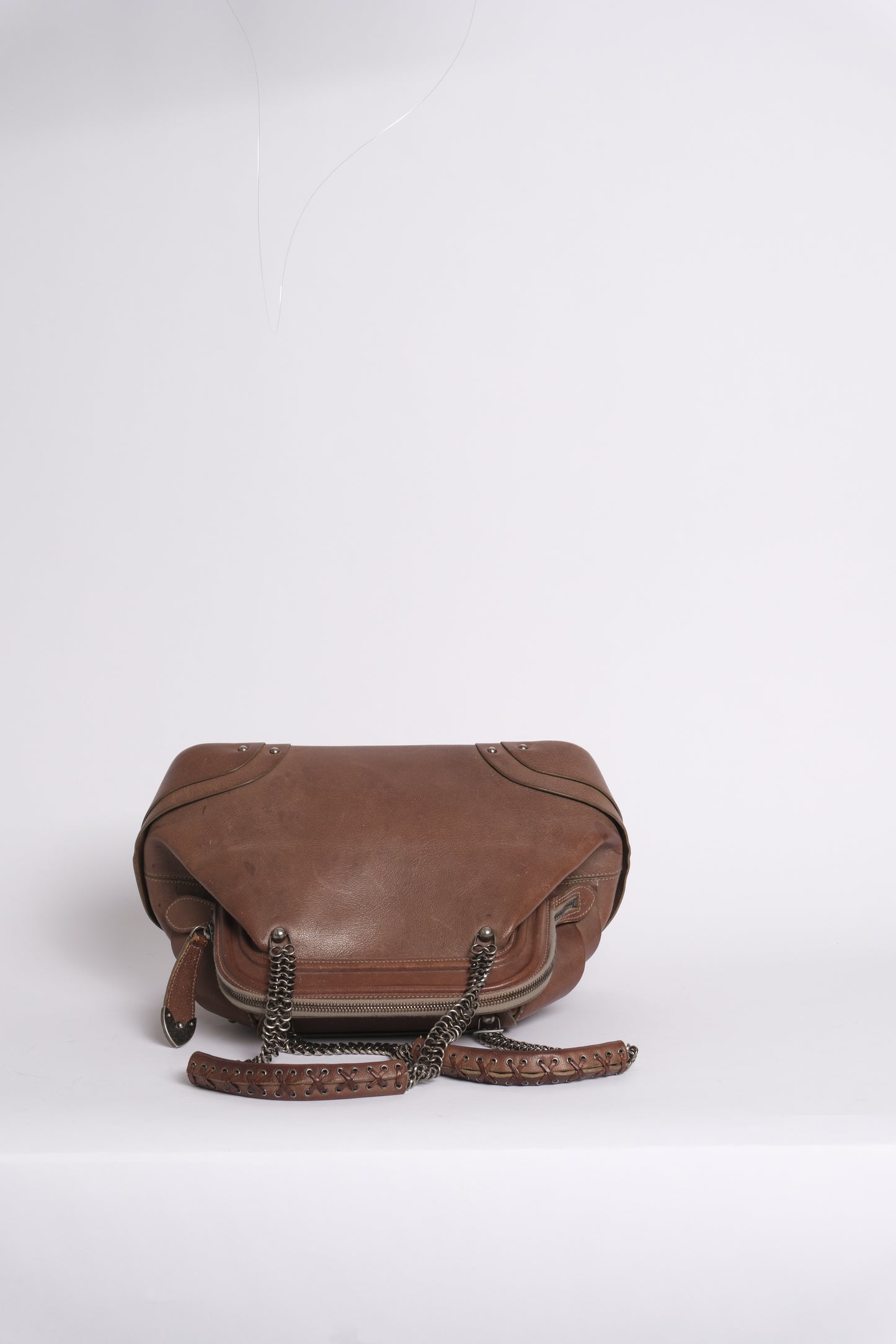 Christian Dior Brown Leather Jeanne Frame Shoulder Bag