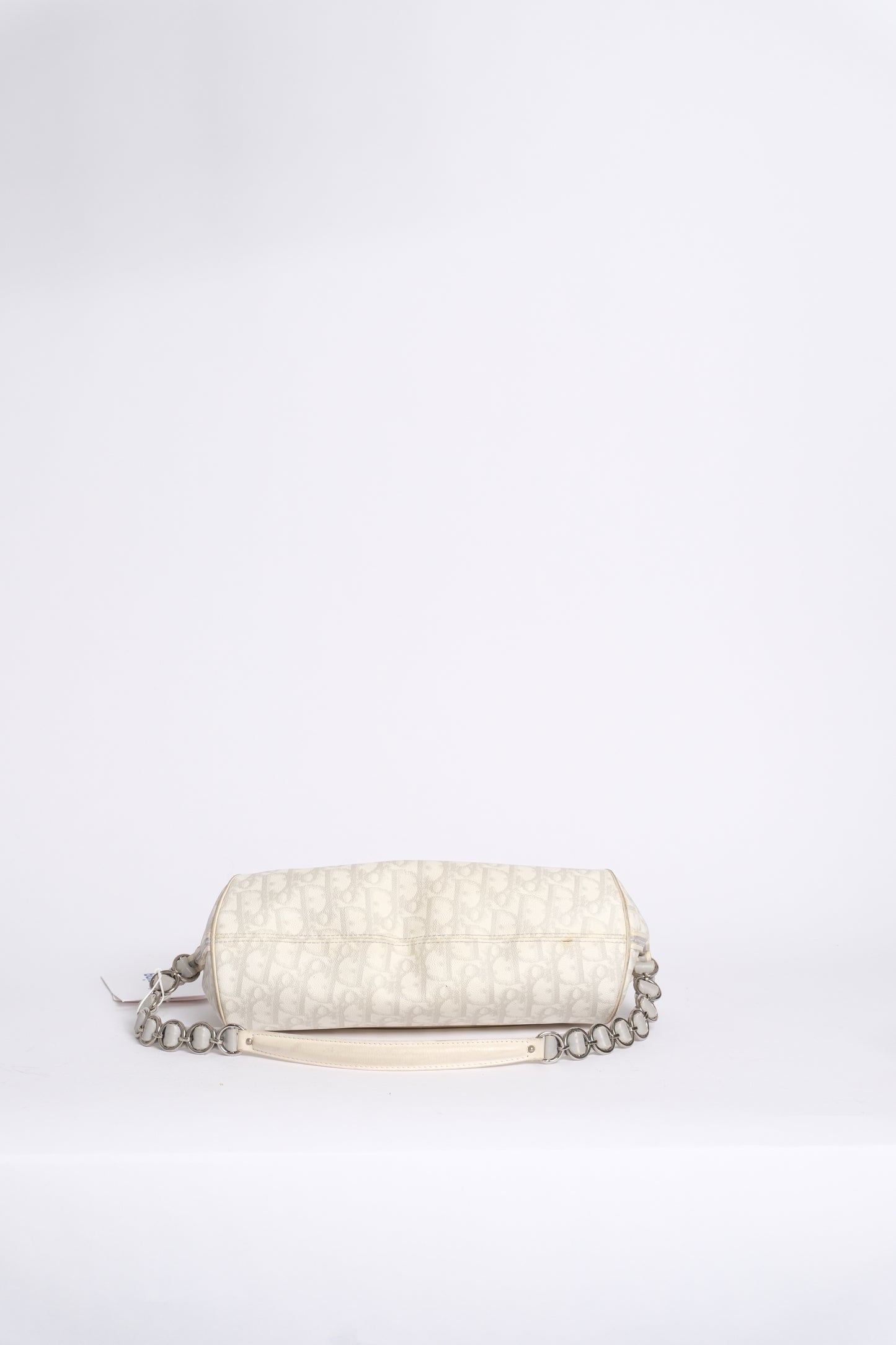 Christian Dior White Trotter Monogram Canvas Romantique Shoulder Bag