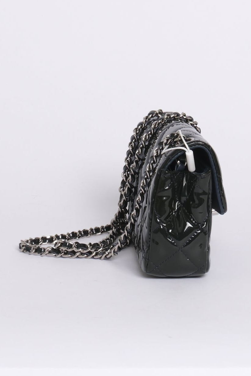 Chanel Emerald Green Leather Matelasse Mini Flap SHW